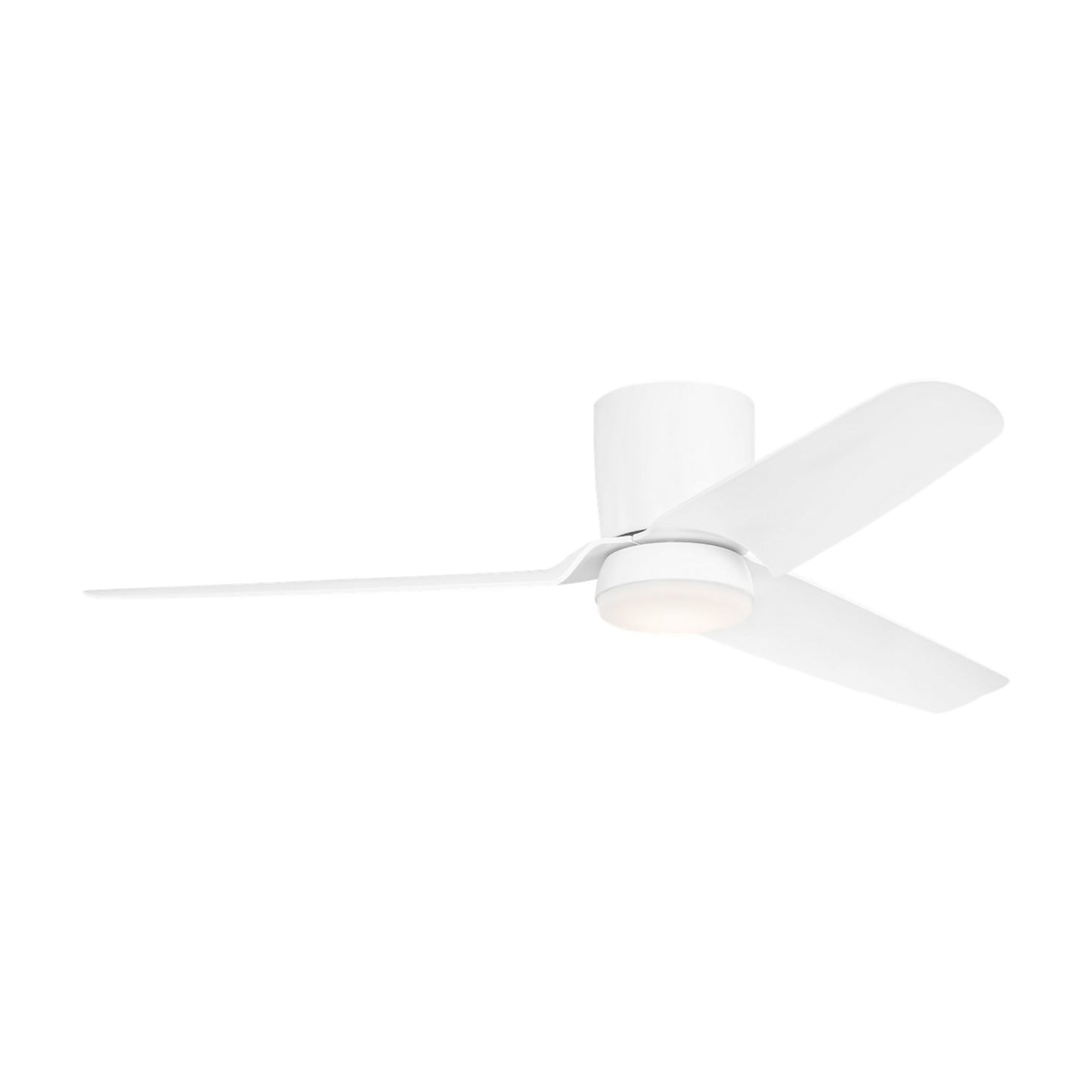 Colgin Hugger Outdoor LED Ceiling Fan in Matte White/Matte White (56-Inch).