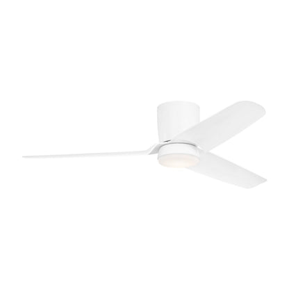 Colgin Hugger Outdoor LED Ceiling Fan in Matte White/Matte White (56-Inch).
