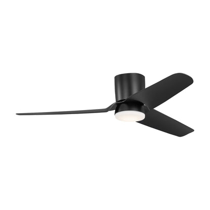 Colgin Hugger Outdoor LED Ceiling Fan in Midnight Black/Midnight Black (56-Inch).