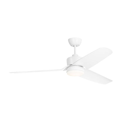Colgin Outdoor LED Ceiling Fan in Matte White/Matte White (56-Inch).