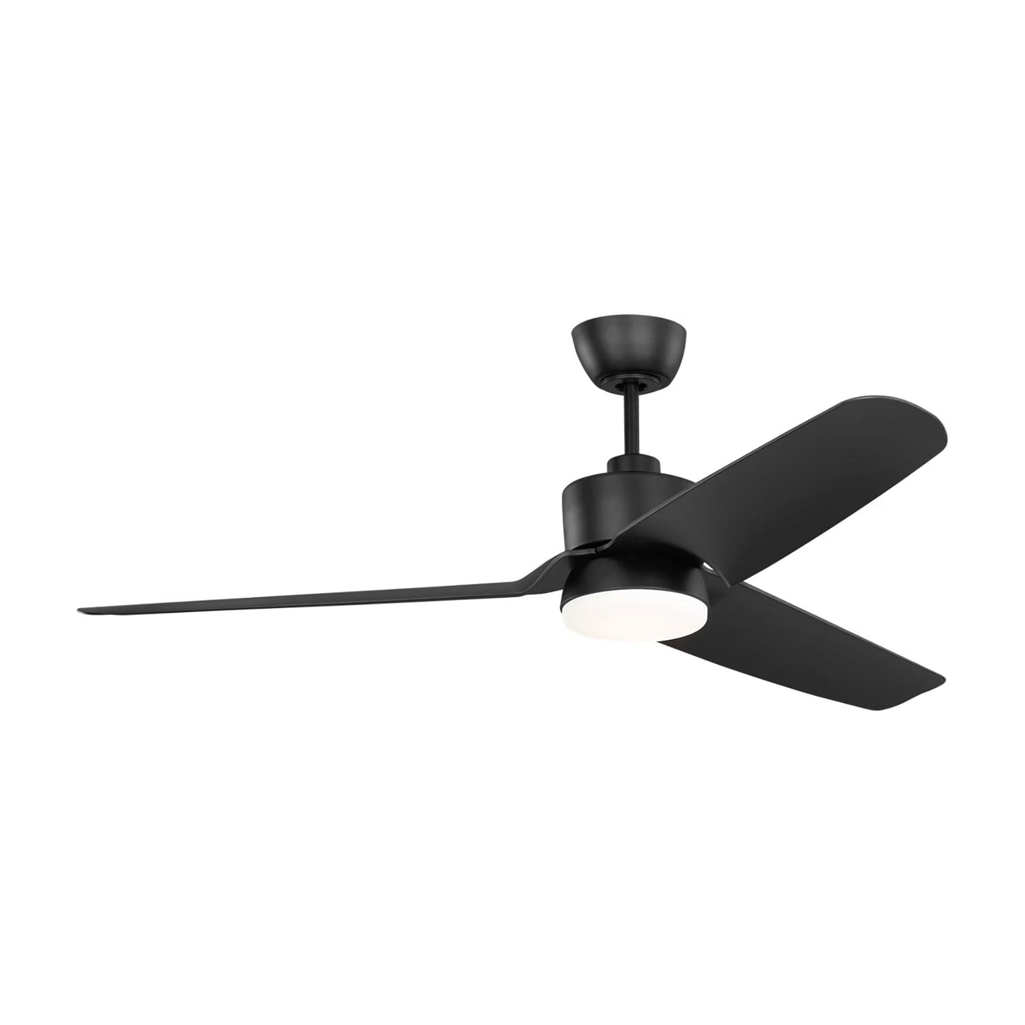 Colgin Outdoor LED Ceiling Fan in Midnight Black/Midnight Black (56-Inch).