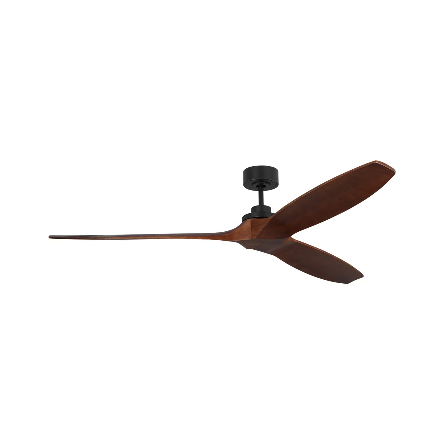 Collins Outdoor Ceiling Fan in Midnight Black/Dark Walnut (70-Inch).