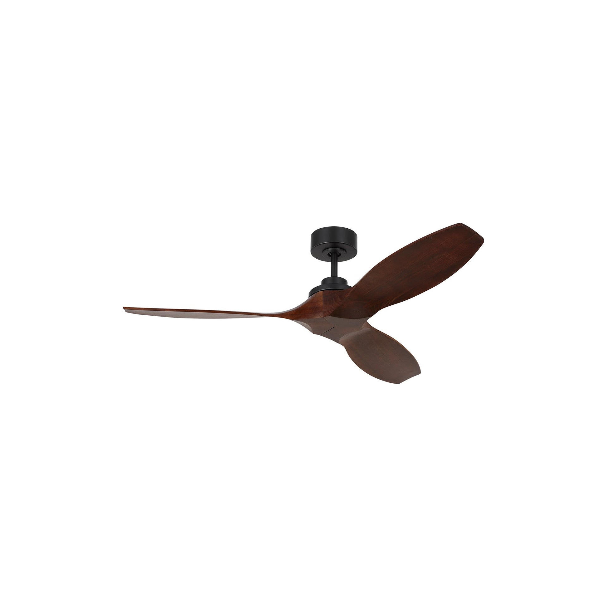 Collins Outdoor Ceiling Fan in Midnight Black / Dark Walnut (52-Inch).