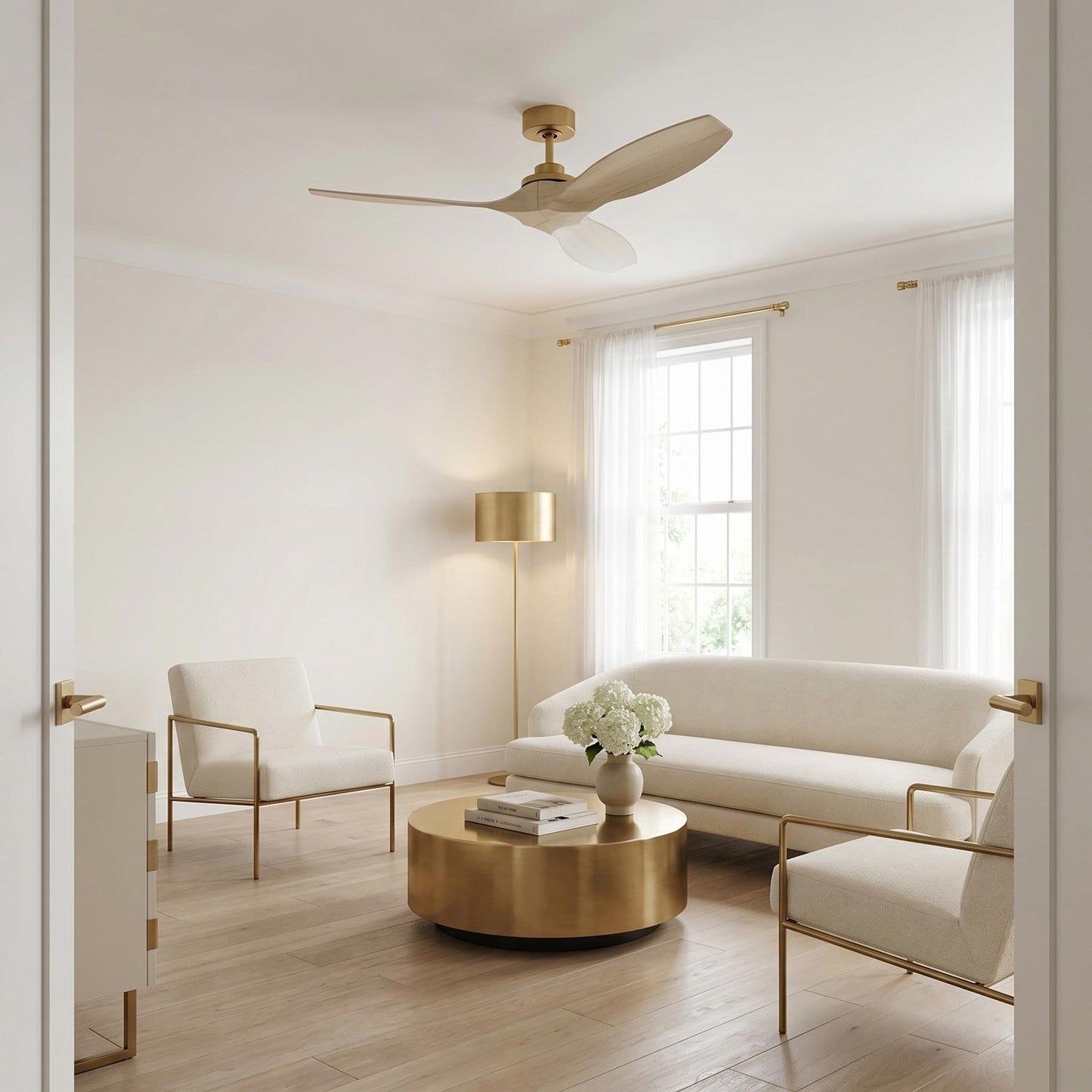 Collins Outdoor Ceiling Fan in living room.
