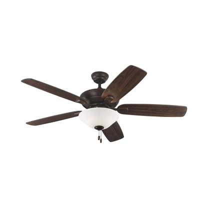 Colony Ceiling Fan in Roman Bronze/Bronze / With Light (52-Inch).