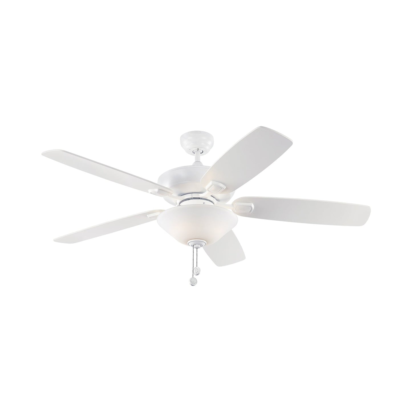 Colony Ceiling Fan in Matte White / With Light (52-Inch).