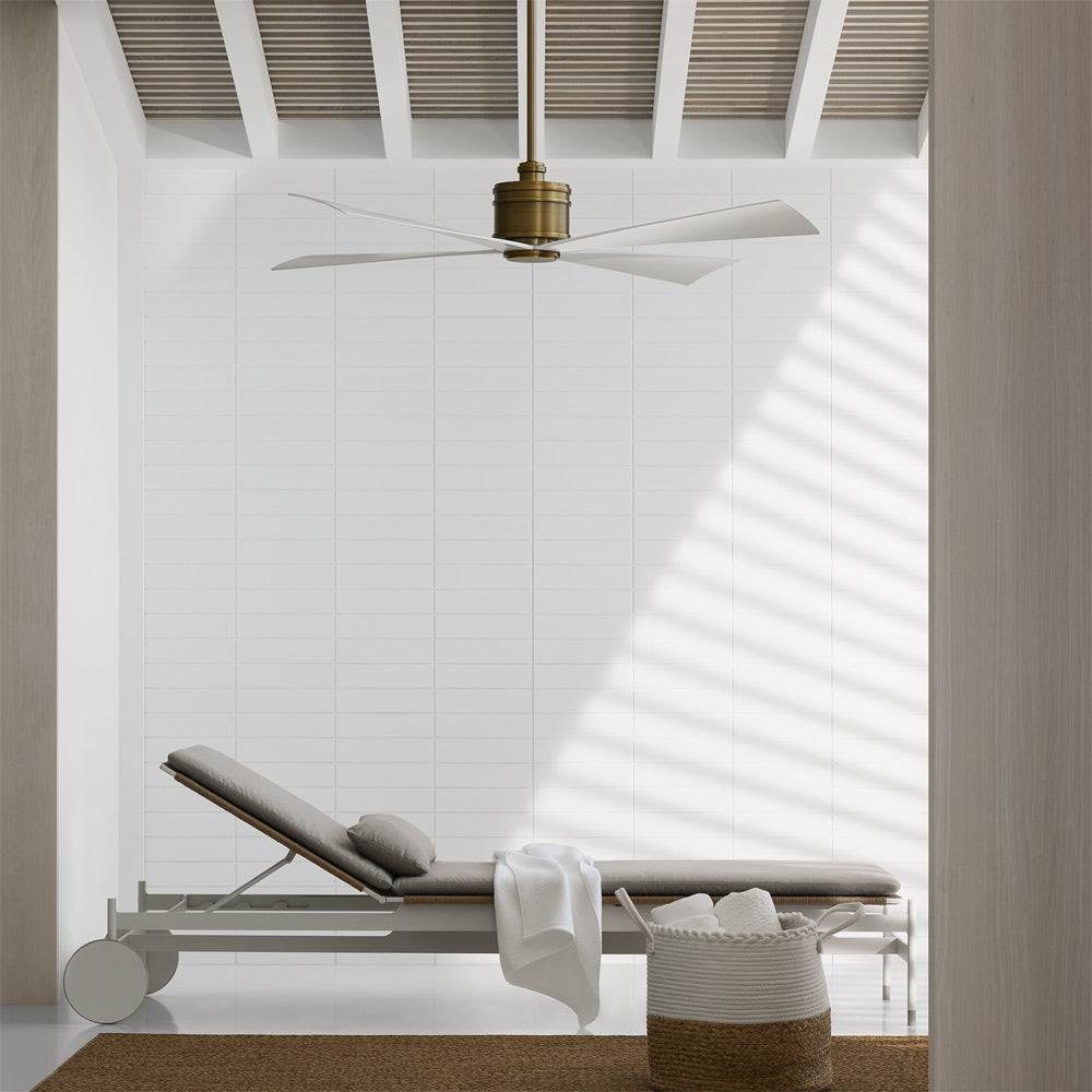 Launceton Ceiling Fan in bedroom.