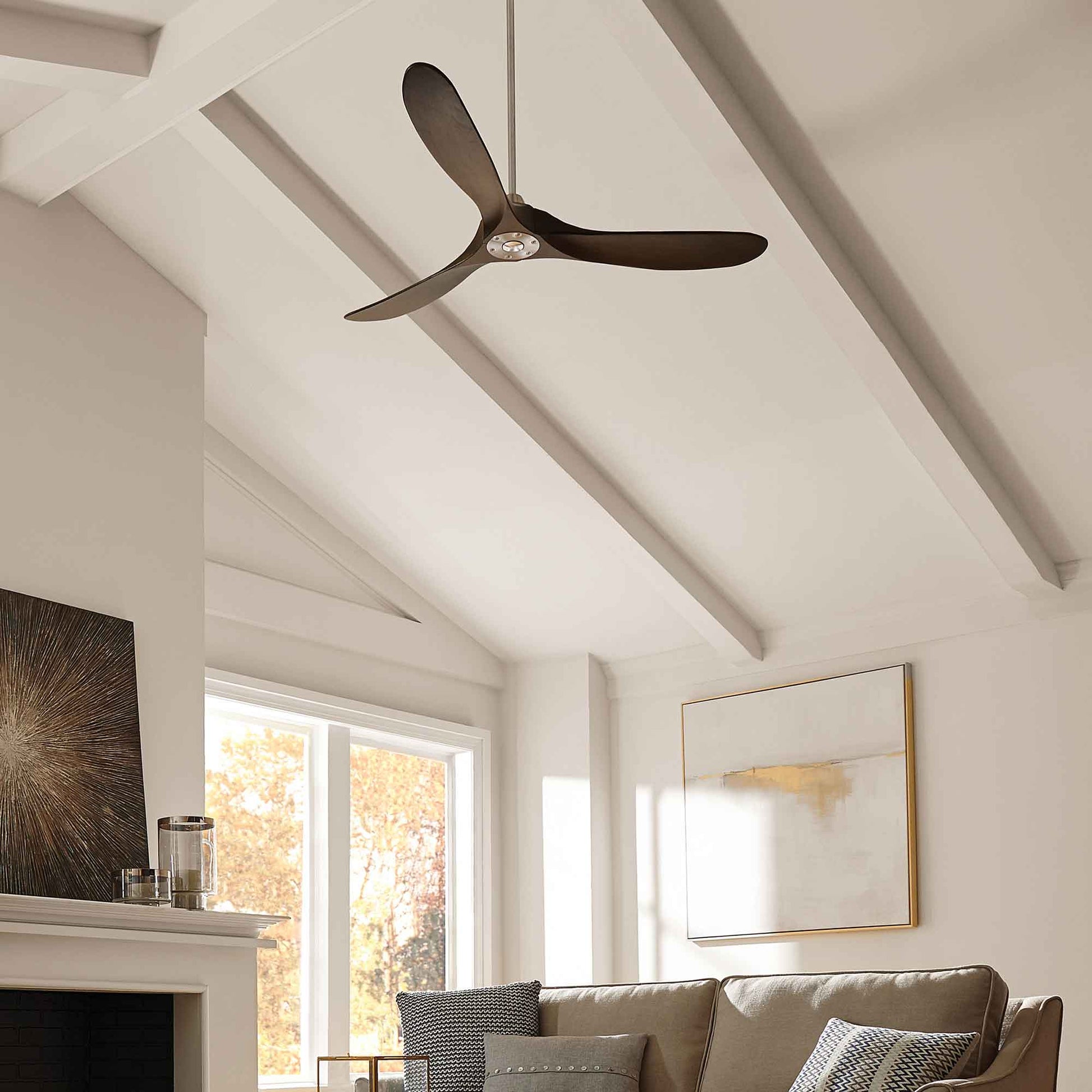 Maverick Ceiling Fan in living room.