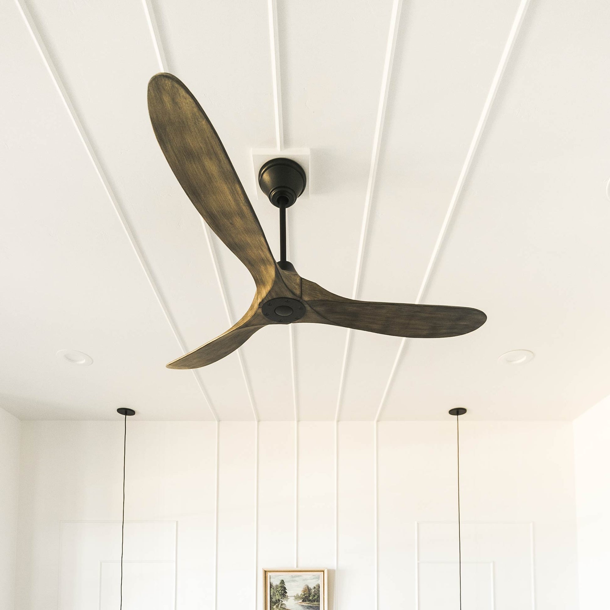 Maverick II Ceiling Fan in bedroom.