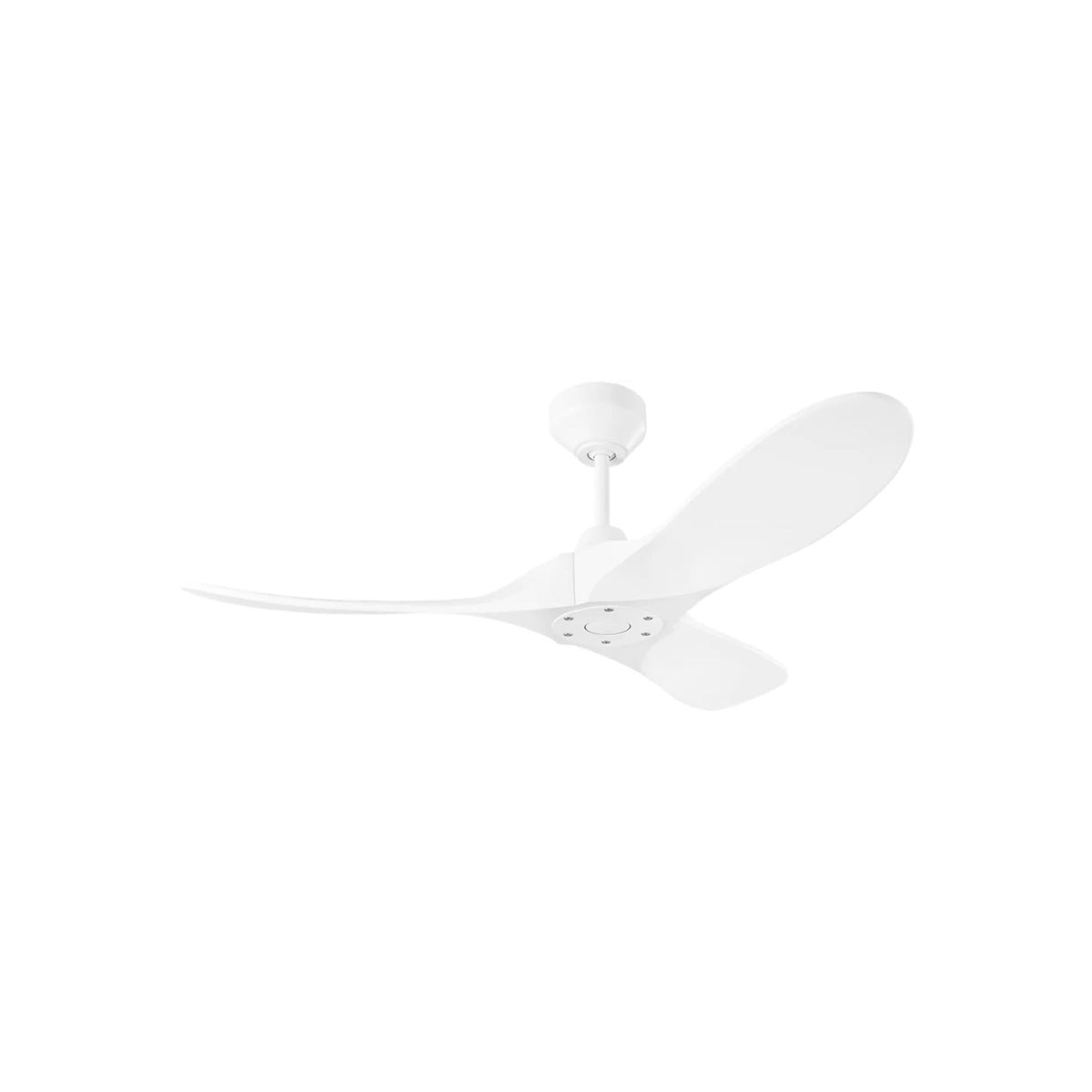 Maverick Outdoor Ceiling Fan in Matte White/Matte White (44-Inch/Light Kit Not Included).