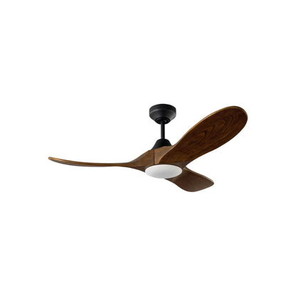 Maverick Outdoor Ceiling Fan in Midnight Black/Dark Walnut (44-Inch/Light Kit Included).