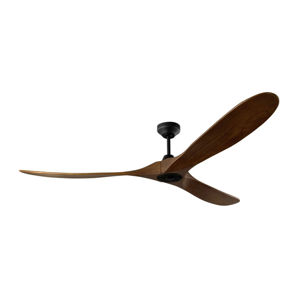 Maverick Outdoor Ceiling Fan in Midnight Black/Dark Walnut (70-Inch/Light Kit Not Included).