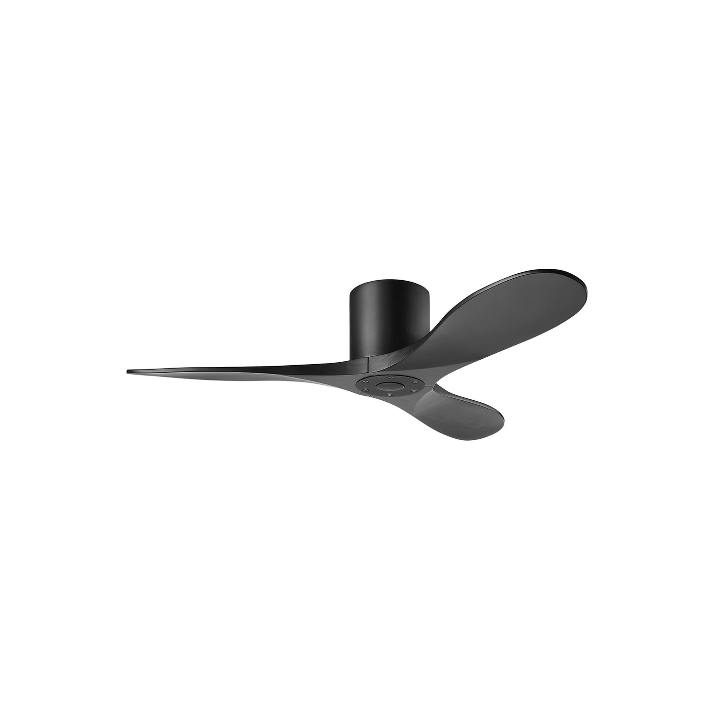 Maverick Smart Hugger Ceiling Fan in Midnight Black/Midnight Black (44-Inch/Light Kit not included).