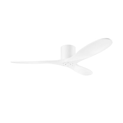 Maverick Smart Hugger Ceiling Fan in Matte White/Matte White (52-Inch/Light Kit not included).
