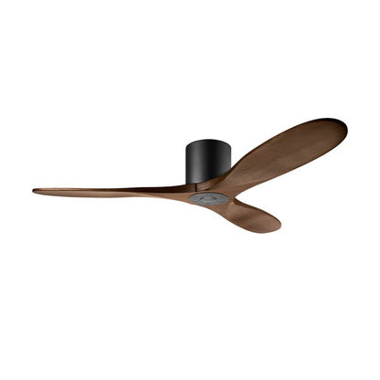Maverick Smart Hugger Ceiling Fan in Midnight Black/Dark Walnut (52-Inch/Light Kit not included).