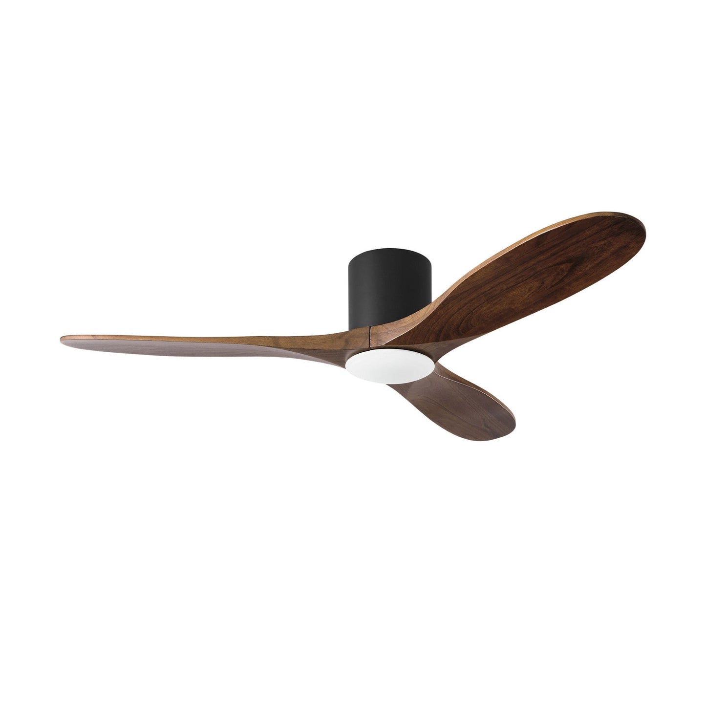 Maverick Smart Hugger Ceiling Fan in Matte Black/Dark Walnut (52-Inch/Light Kit included).