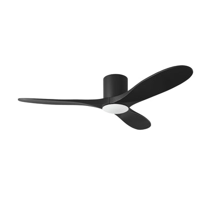 Maverick Smart Hugger Ceiling Fan in Matte Black/Midnight Black (52-Inch/Light Kit included).