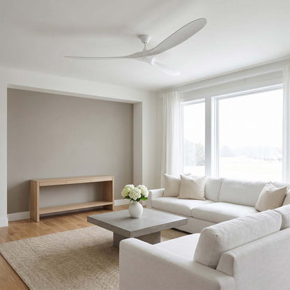 Maverick Super Max Ceiling Fan in living room.