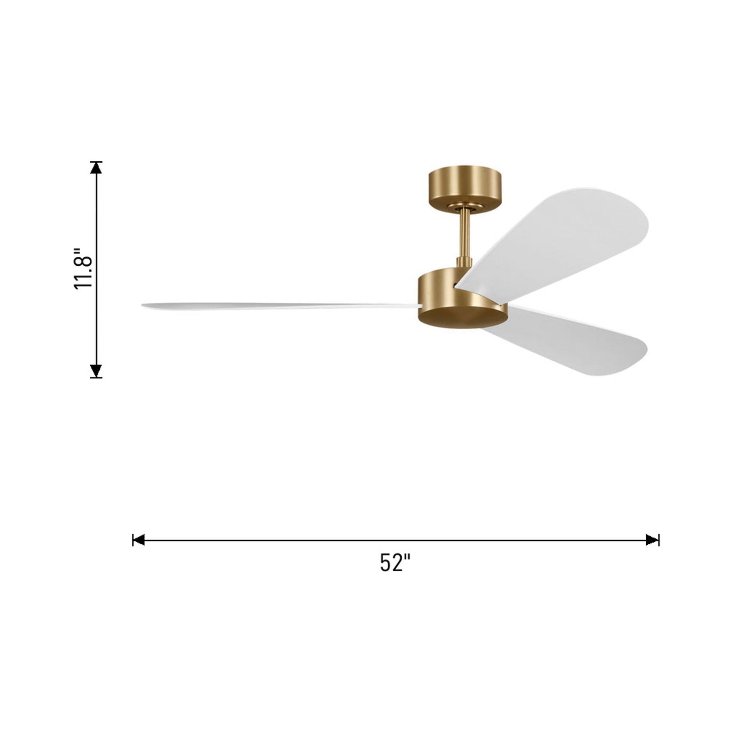 Paddle Smart Outdoor Ceiling Fan - line drawing.