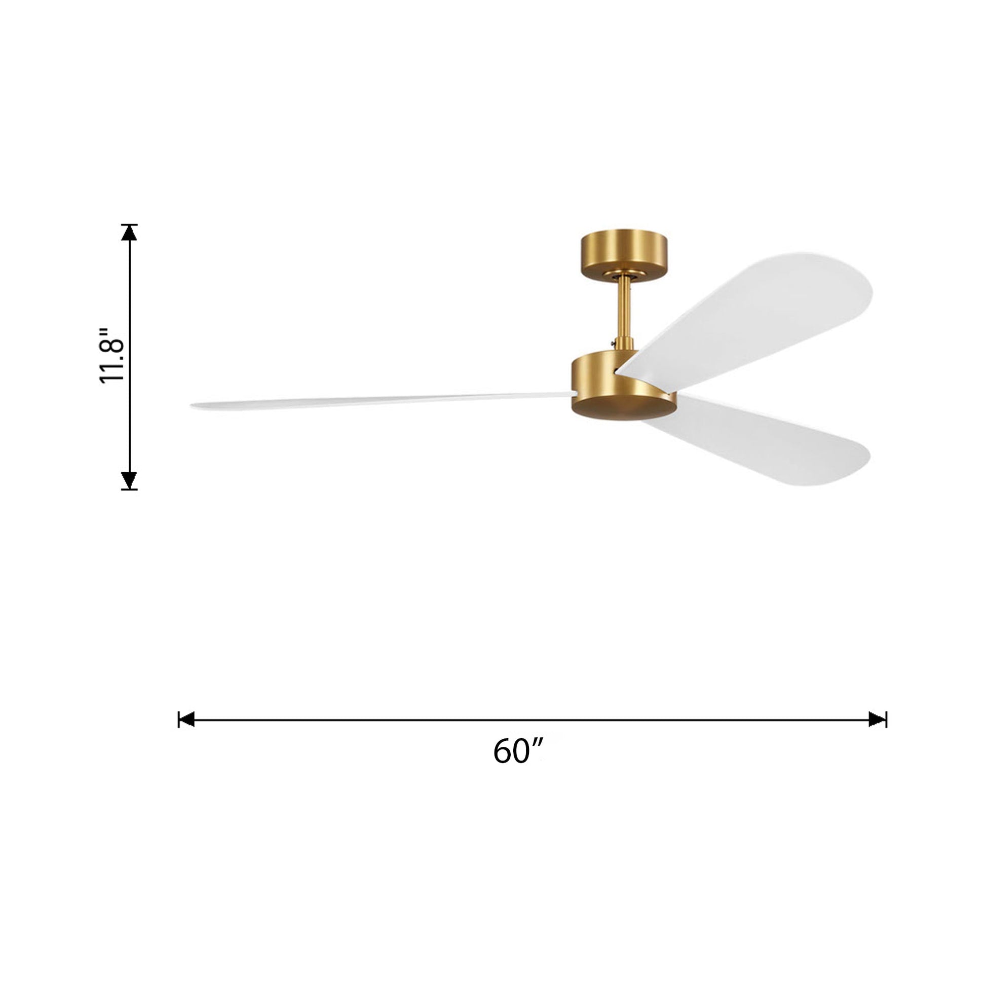 Paddle Smart Outdoor Ceiling Fan - line drawing.