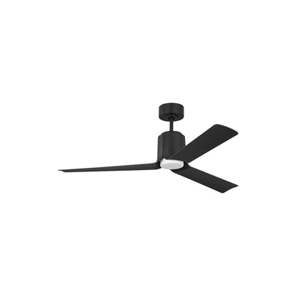 Peel Smart Outdoor LED Ceiling Fan in Midnight Black/Midnight Black (52-Inch).
