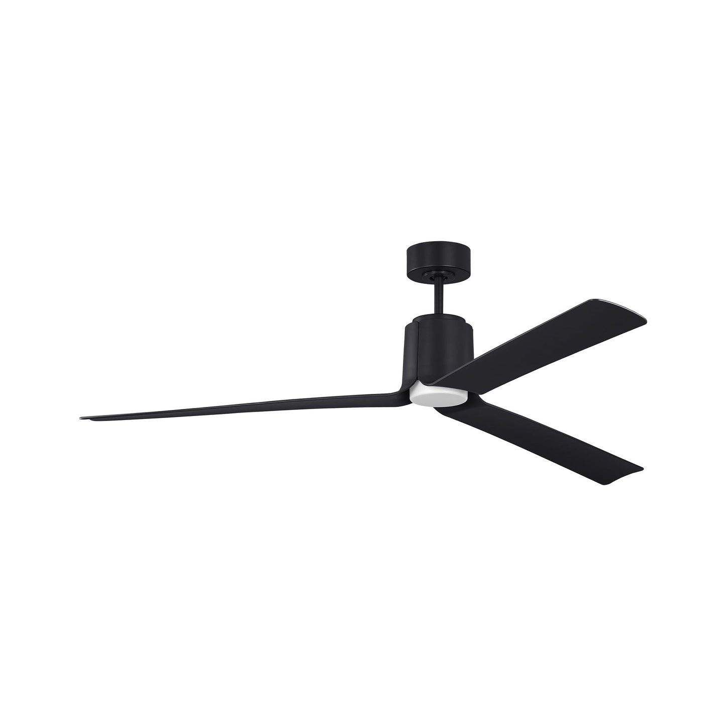 Peel Smart Outdoor LED Ceiling Fan in Midnight Black/Midnight Black (66-Inch).