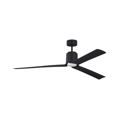 Peel Smart Outdoor LED Ceiling Fan in Midnight Black/Midnight Black (66-Inch).