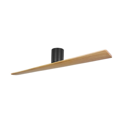 Plank Smart Hugger Ceiling Fan in Midnight Black/Natural Honey (60-Inch).