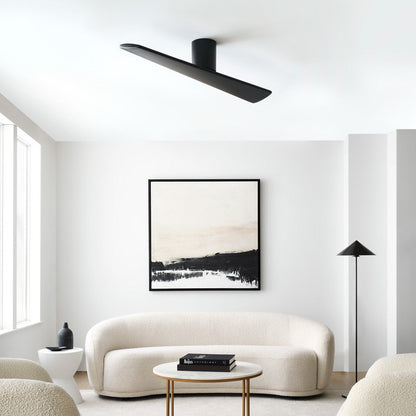 Plank Smart Hugger Ceiling Fan in living room.