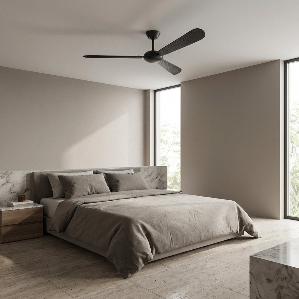 Pod Smart Ceiling Fan in bedroom.