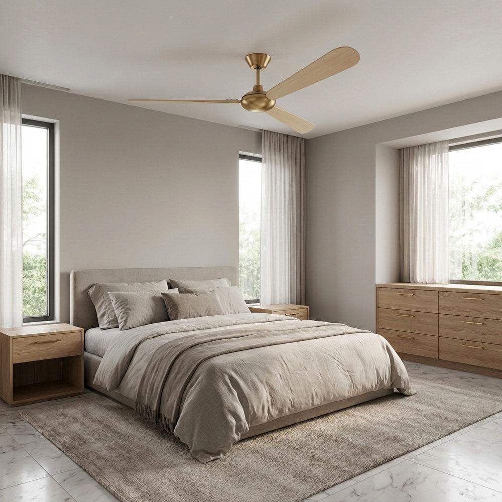 Pod Smart Ceiling Fan in bedroom.