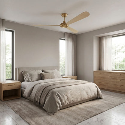 Pod Smart Ceiling Fan in bedroom.
