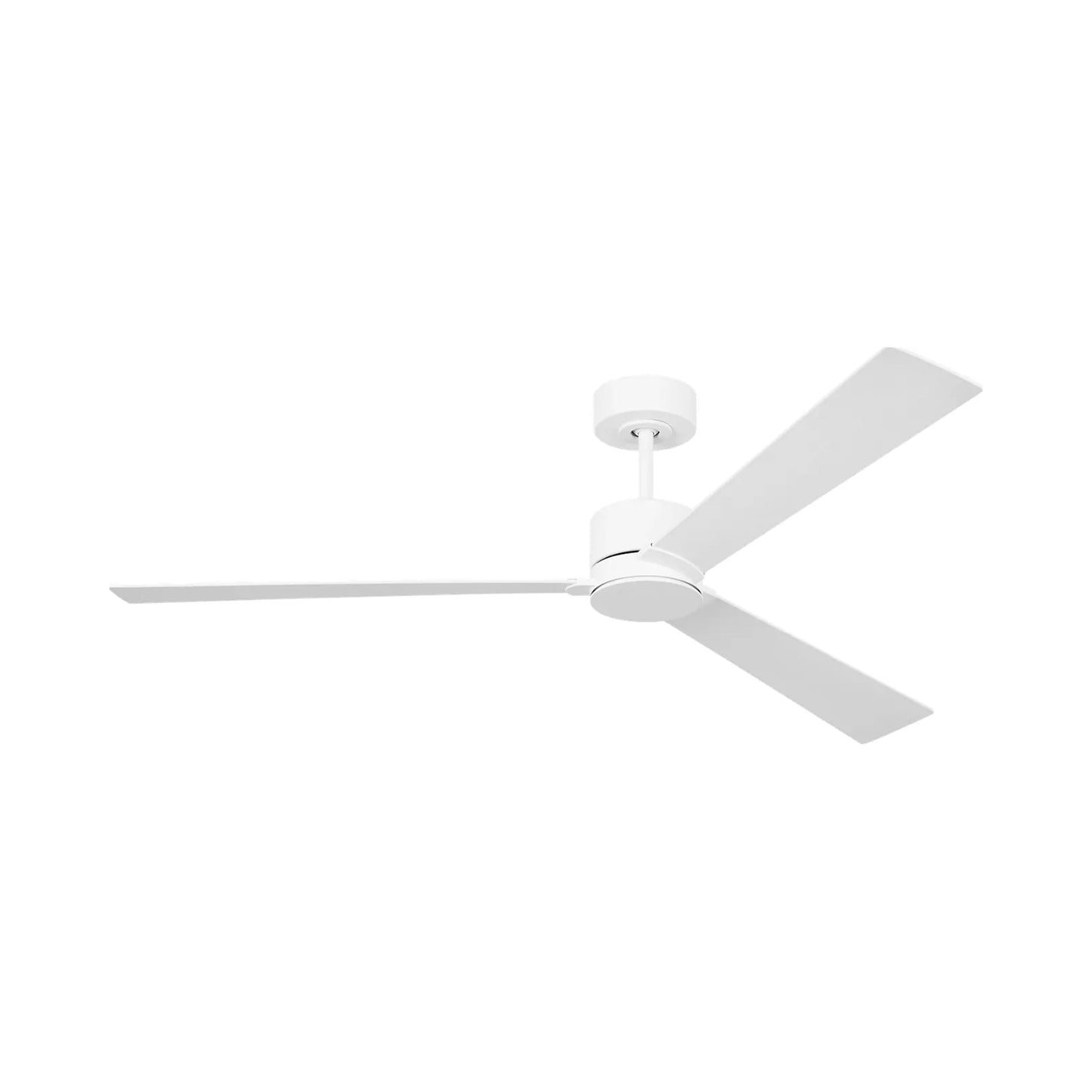 Rozzen Smart Ceiling Fan in Matte White/Matte White.
