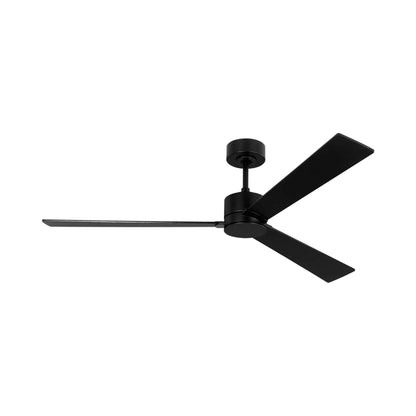 Rozzen Smart Ceiling Fan in Midnight Black/Midnight Black/American Walnut Reversible Blades.