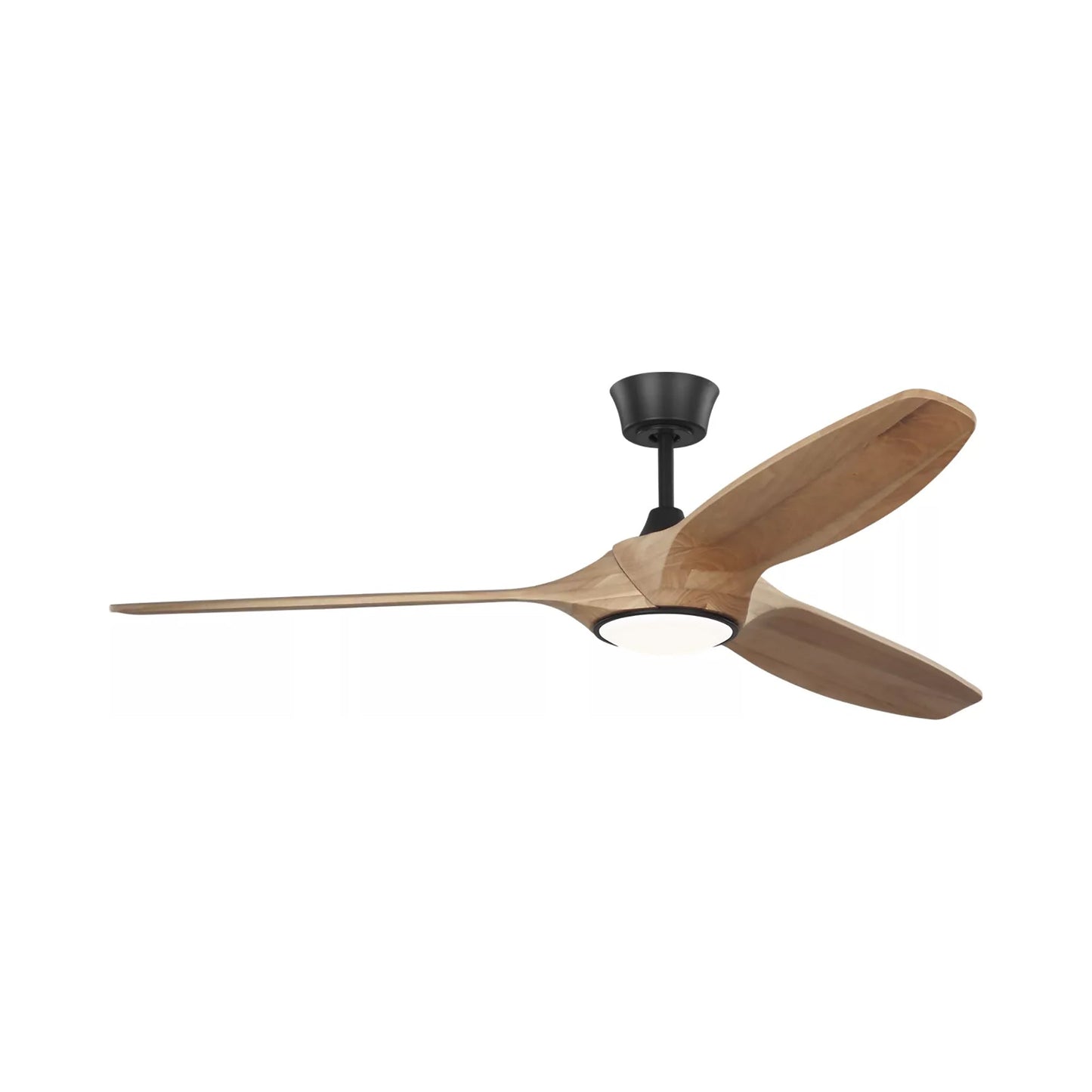 Selen Smart LED Ceiling Fan in Midnight Black/Natural Honey (60-Inch).