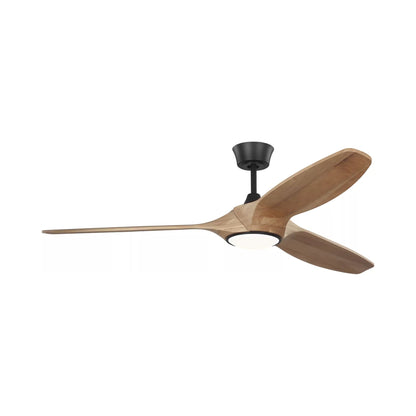 Selen Smart LED Ceiling Fan in Midnight Black/Natural Honey (60-Inch).