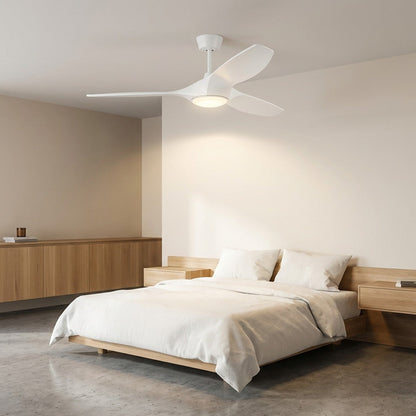 Selen Smart LED Ceiling Fan in bedroom.