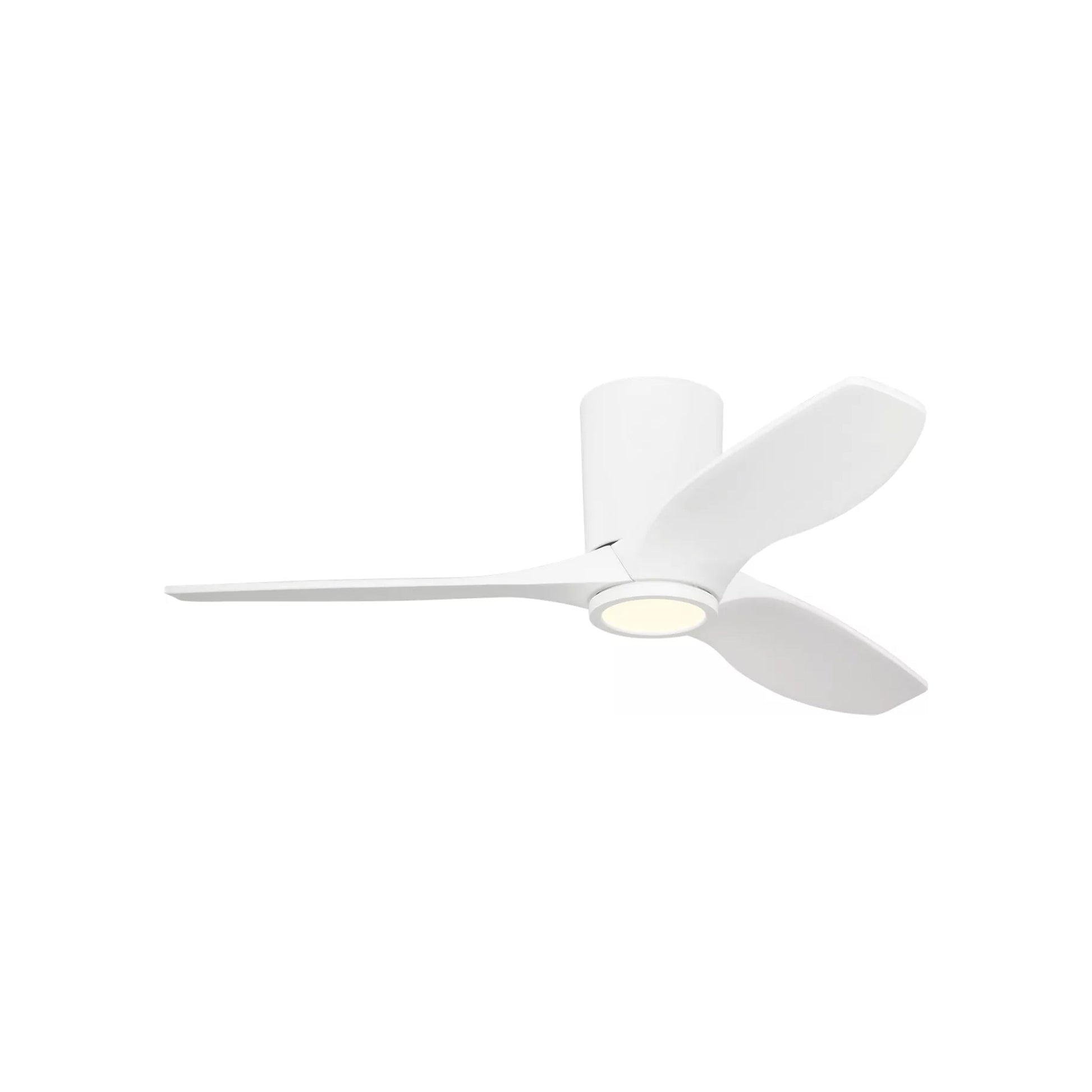 Seyra Smart Hugger LED Ceiling Fan in Matte White/Matte White (44-Inch).