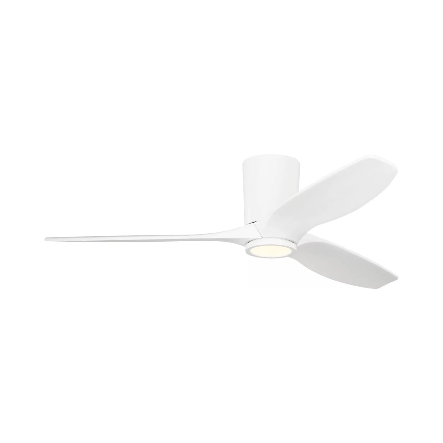 Seyra Smart Hugger LED Ceiling Fan in Matte White/Matte White (52-Inch).