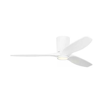 Seyra Smart Hugger LED Ceiling Fan in Matte White/Matte White (52-Inch).