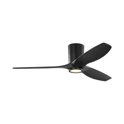 Seyra Smart Hugger LED Ceiling Fan in Midnight Black/Midnight Black (52-Inch).