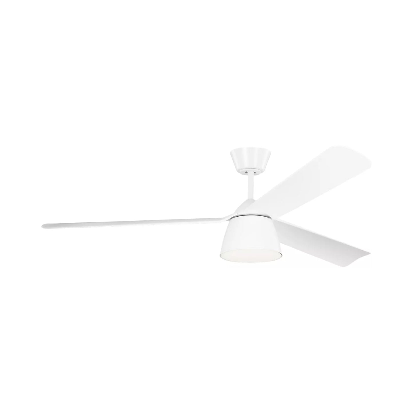 Studio Smart LED Ceiling Fan in Matte White.
