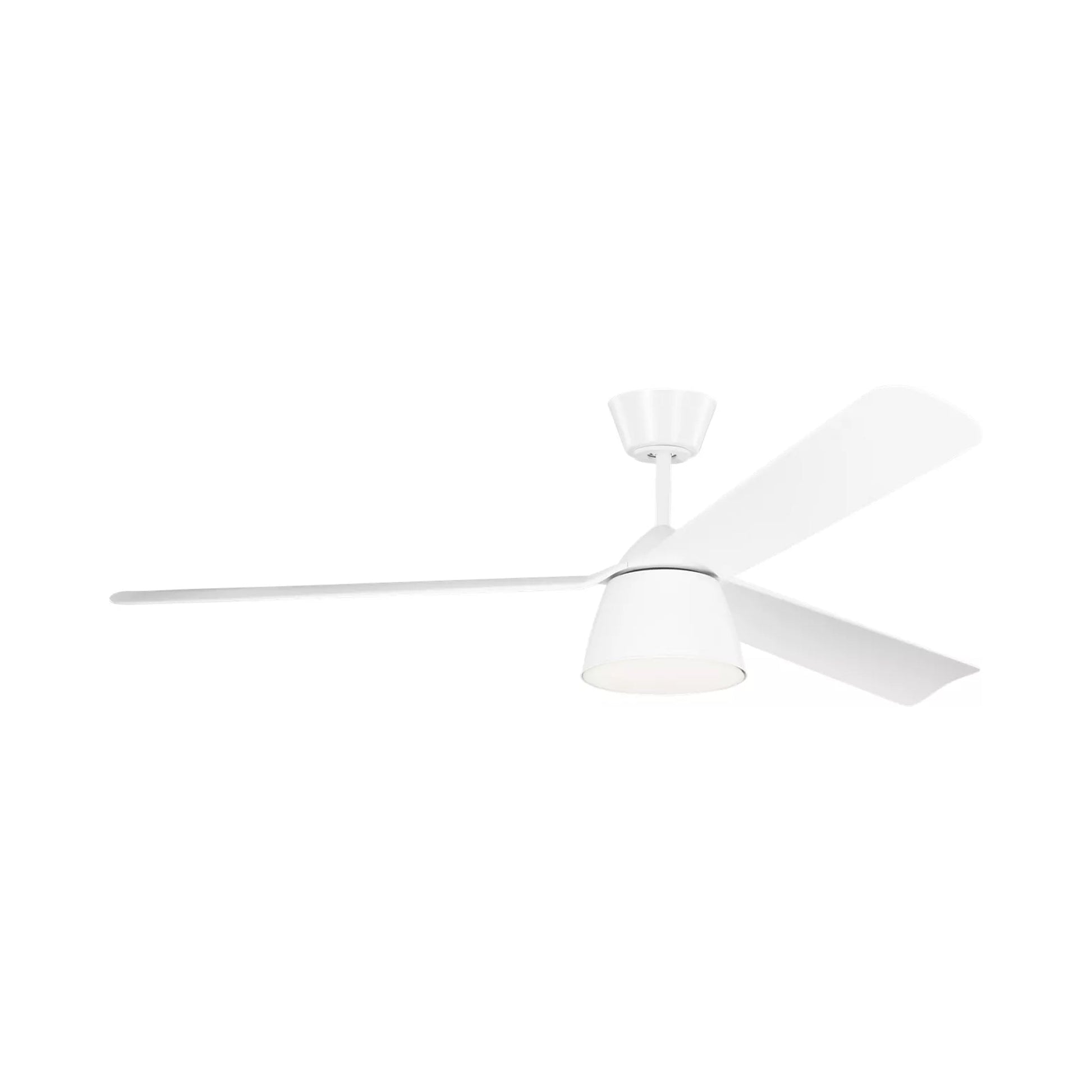 Studio Smart LED Ceiling Fan in Matte White.