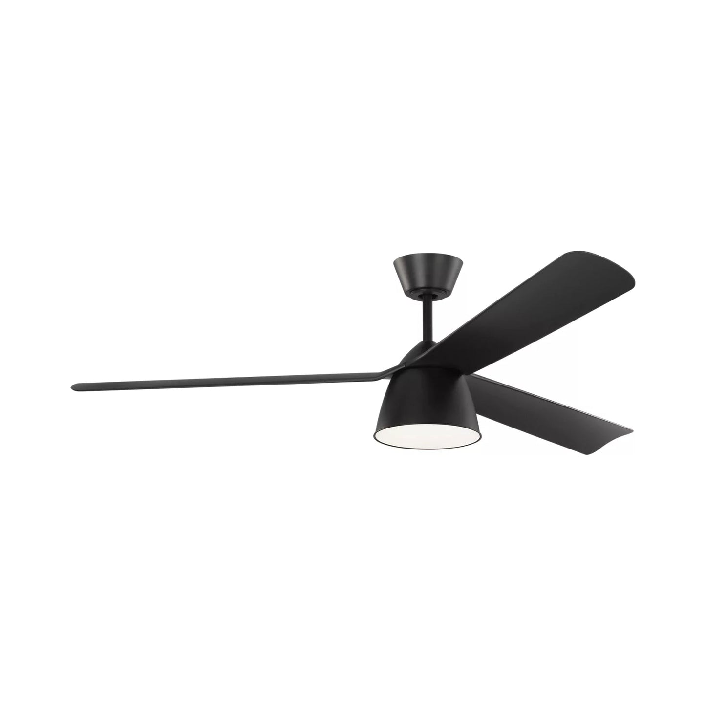 Studio Smart LED Ceiling Fan in Midnight Black.