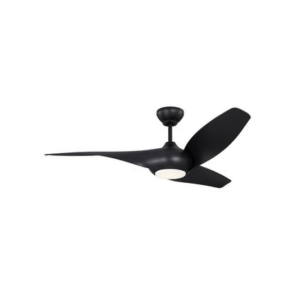 Topan Smart Outdoor LED Ceiling Fan in Midnight Black/Midnight Black (52-Inch).