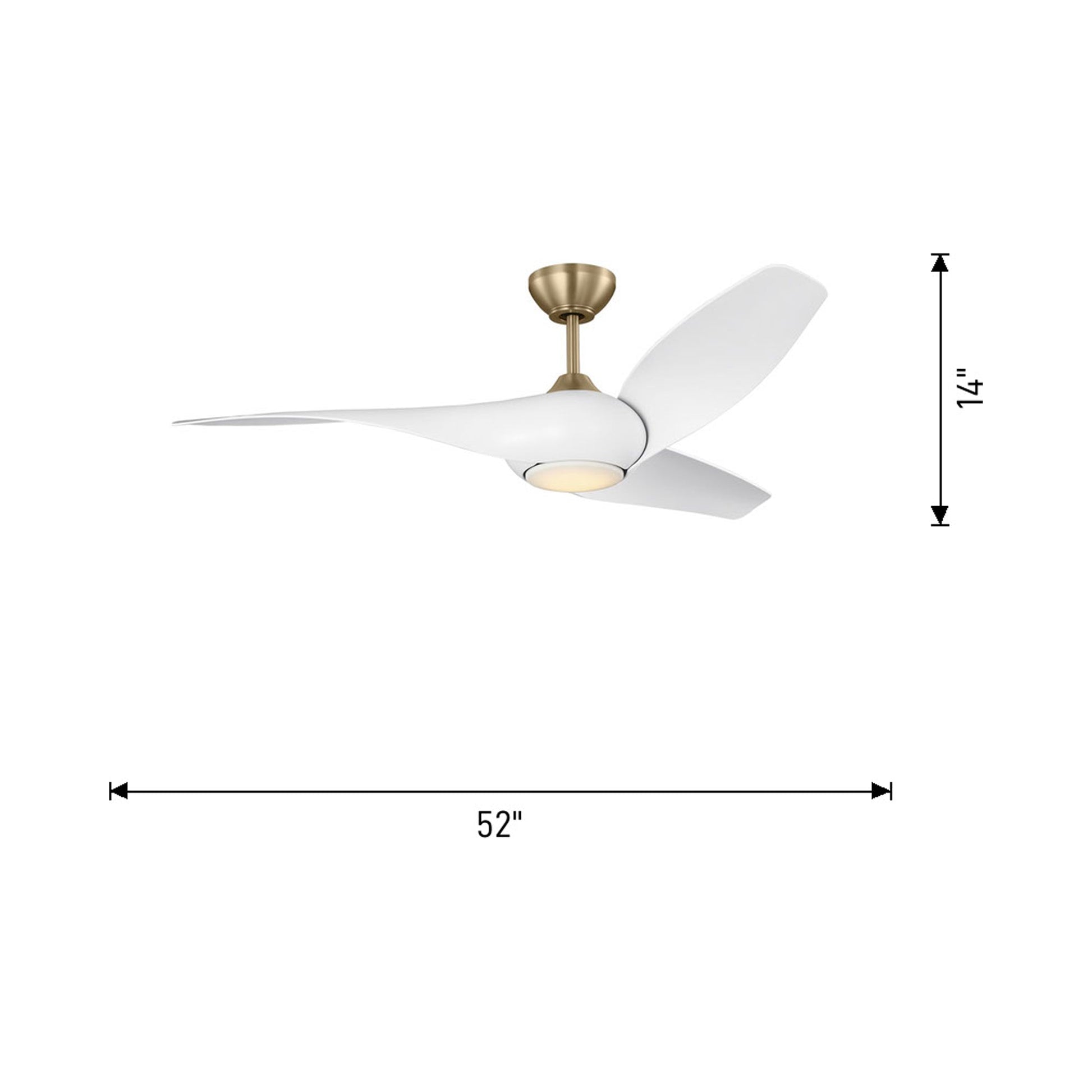 Topan Smart Outdoor LED Ceiling Fan - line drawing.