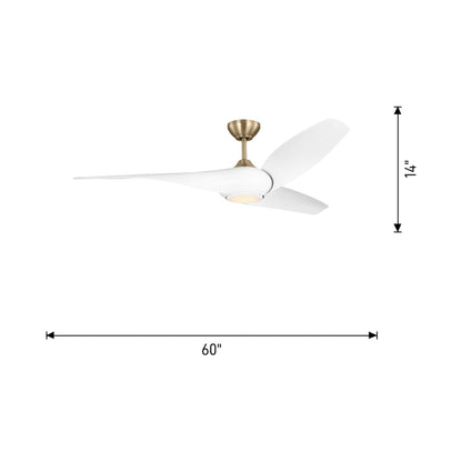 Topan Smart Outdoor LED Ceiling Fan - line drawing.