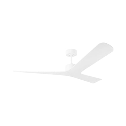 Tri Plank Smart Ceiling Fan in Matte White.
