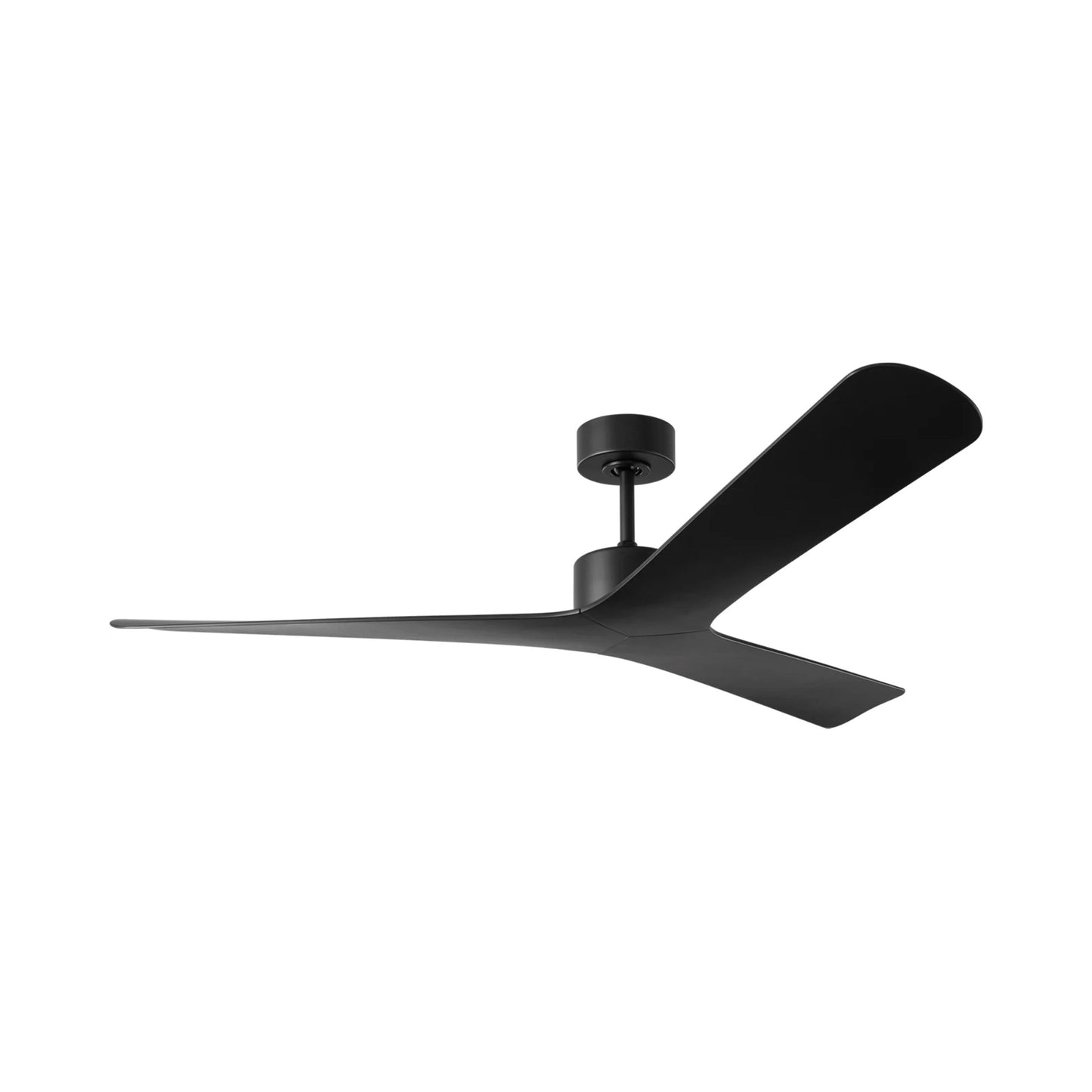 Tri Plank Smart Ceiling Fan in Midnight Black.