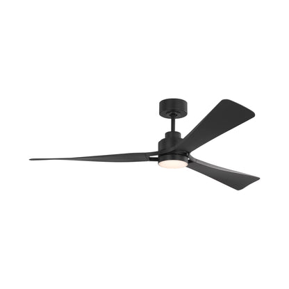 Trillium Smart LED Ceiling Fan in Midnight Black/Midnight Black.